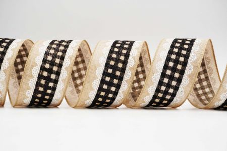 Plaid & Lace Combined Ribbon